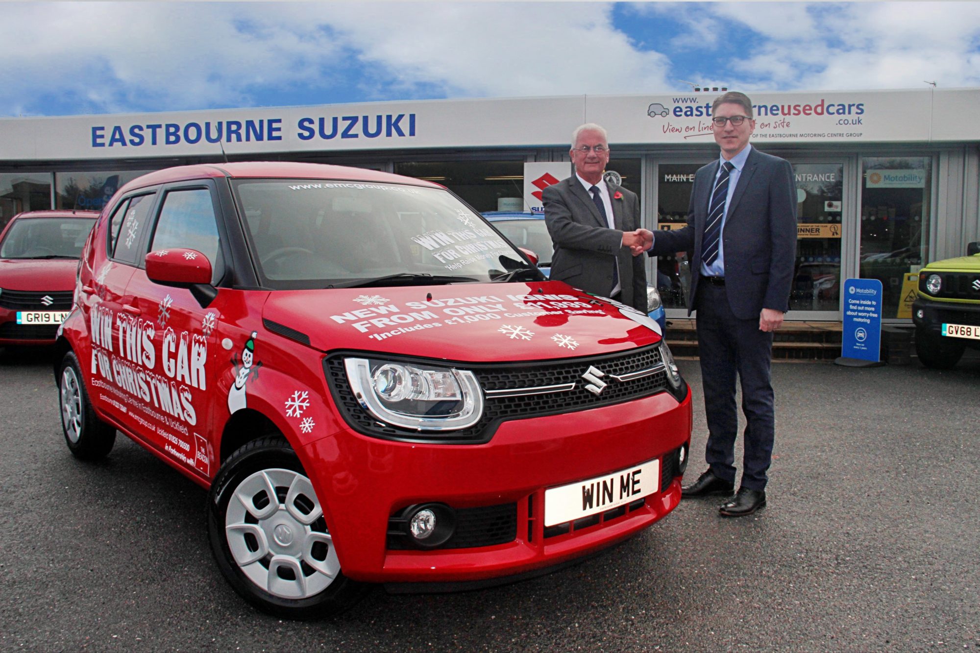 Pictured L to R: Bill Plumridge from The Beacon and Matt Piper from the Eastbourne Motoring Centre.