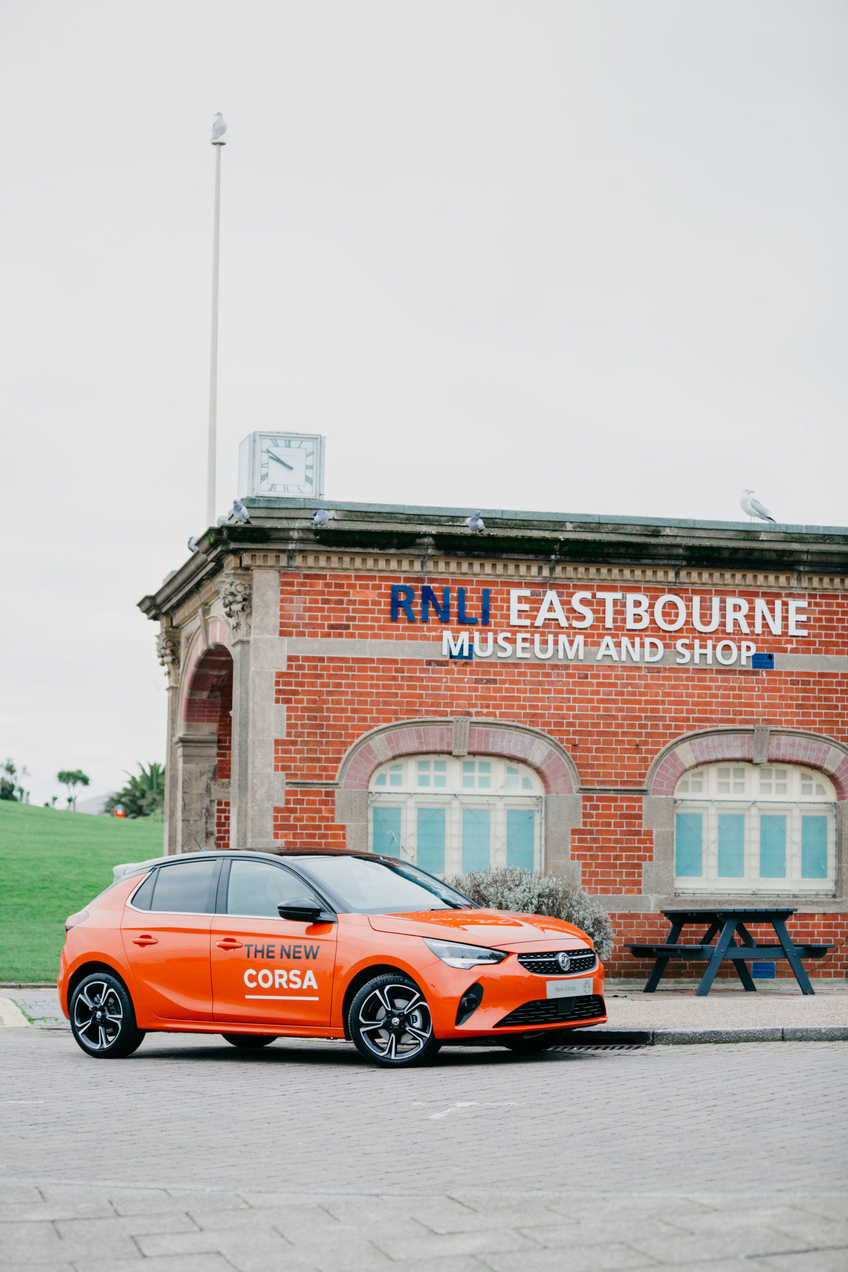 The All-new Vauxhall Corsa outside the RNLI Eastbourne Museum