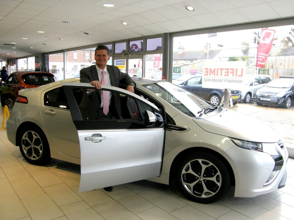 Stephen Lloyd (MP) with the Vauxhall Ampera