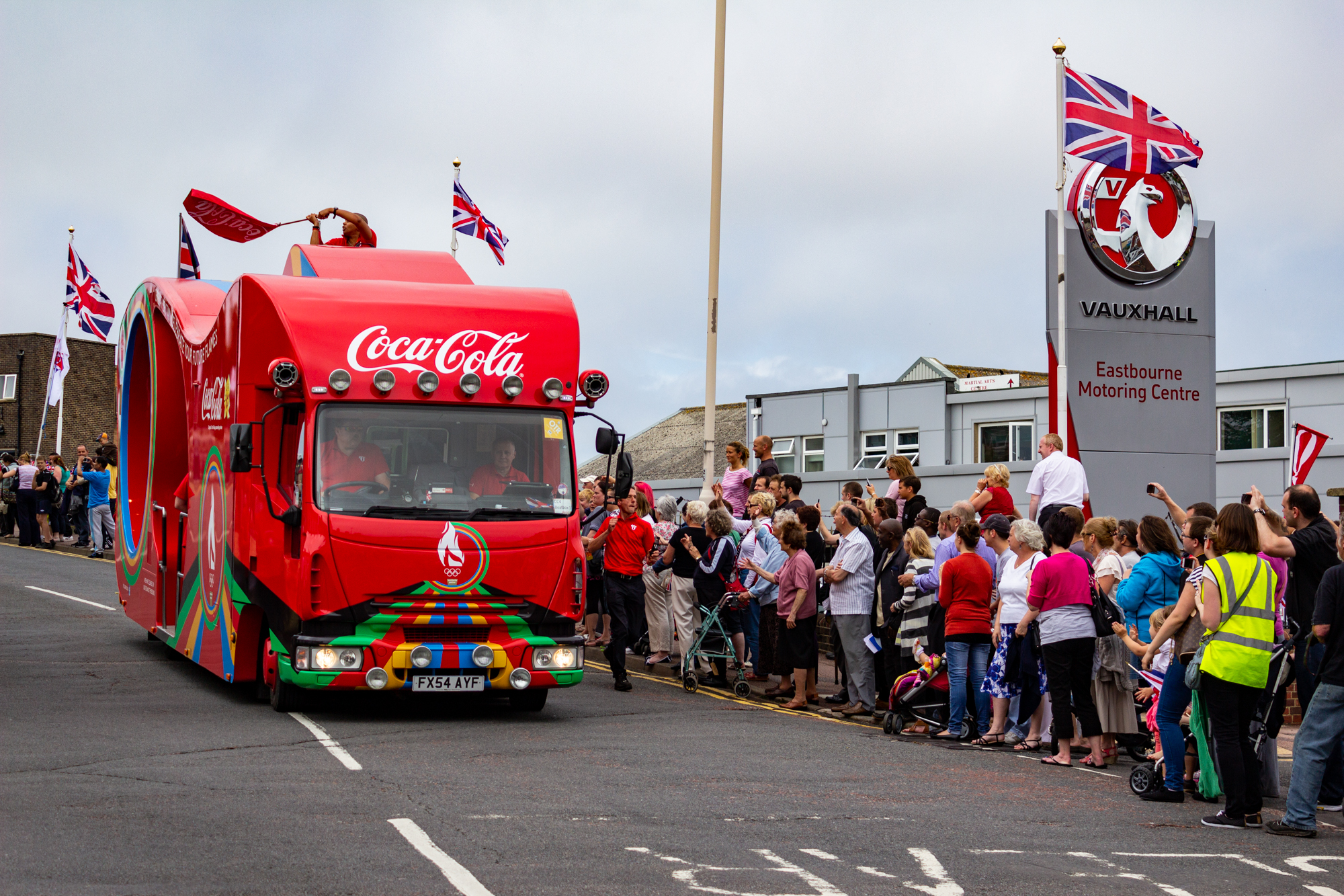 Olympic Torch Relay 2012 Coca-Cola Bus