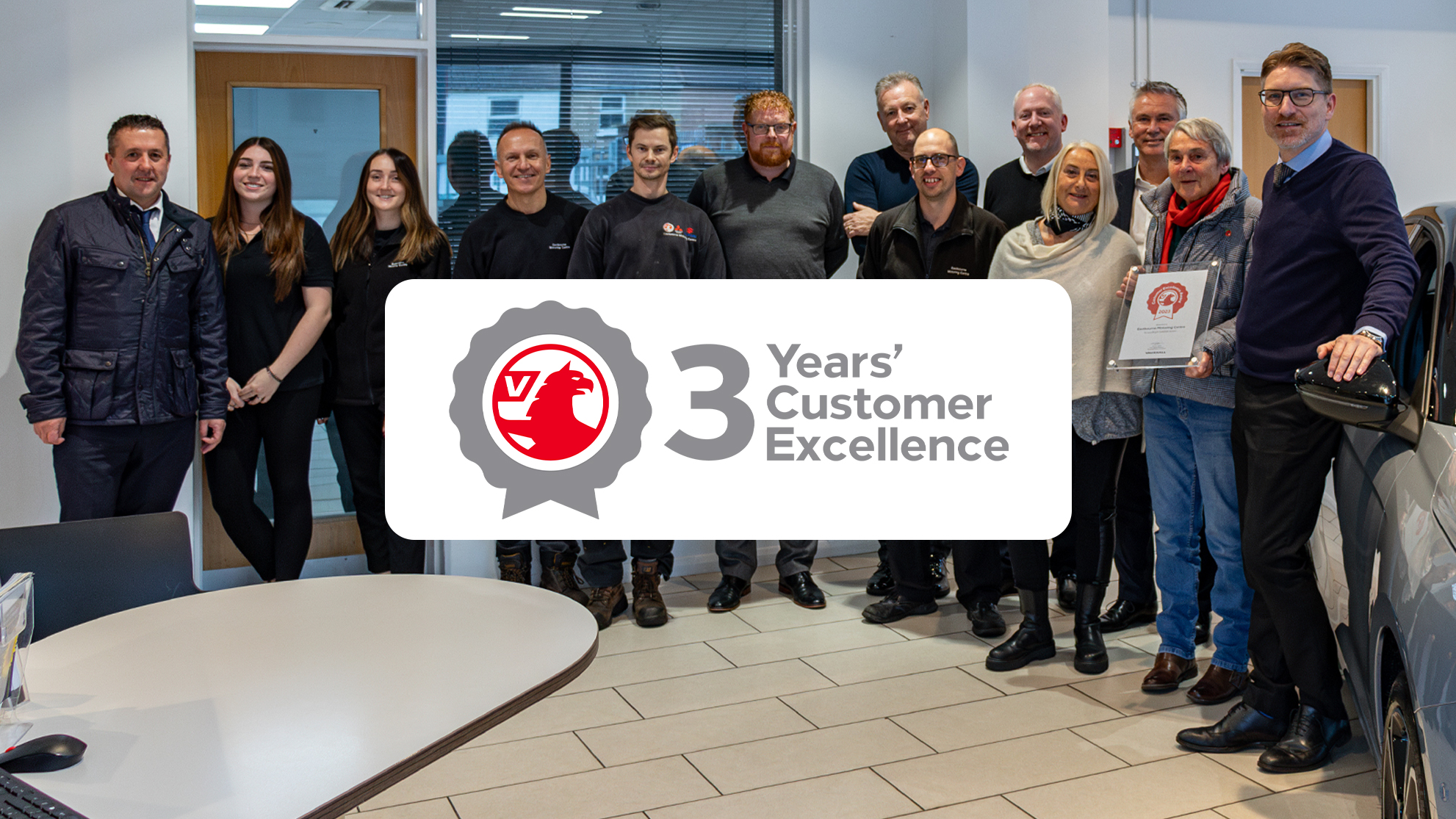 3 Year's Vauxhall Customer Excellence Awards