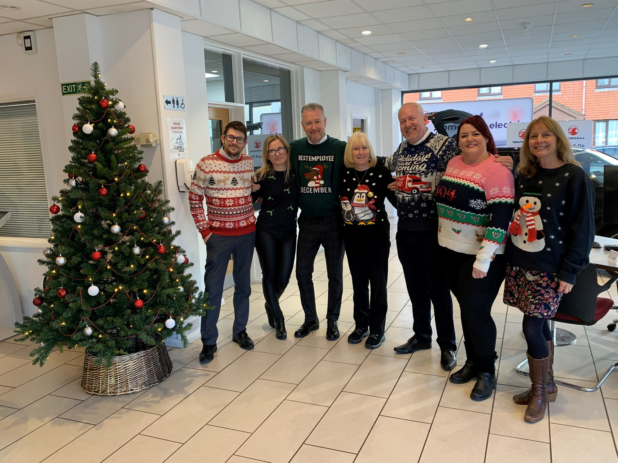 EMC Sales, Admin, Call Centre, Accounts and Customer Service Staff in Christmas Jumpers