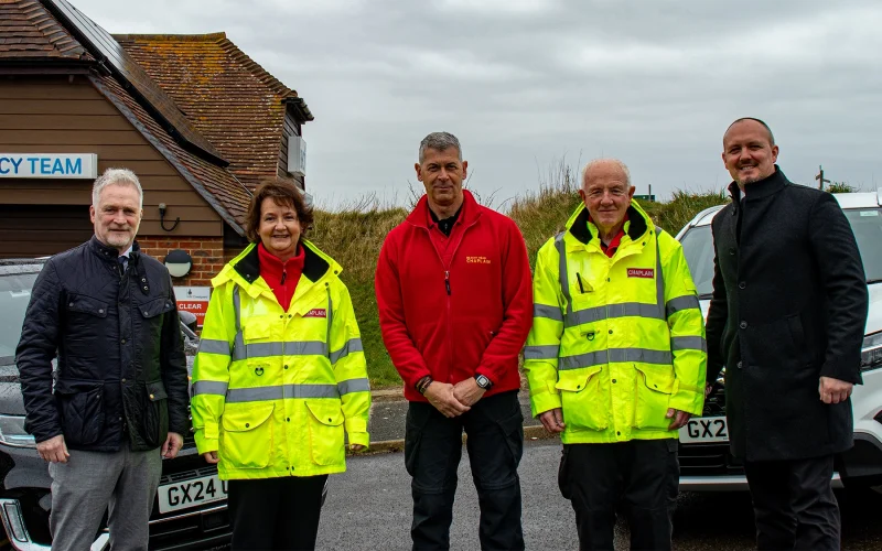 EMC Team handing over the new Suzuki S-Cross to the Beachy Head Chaplaincy Team