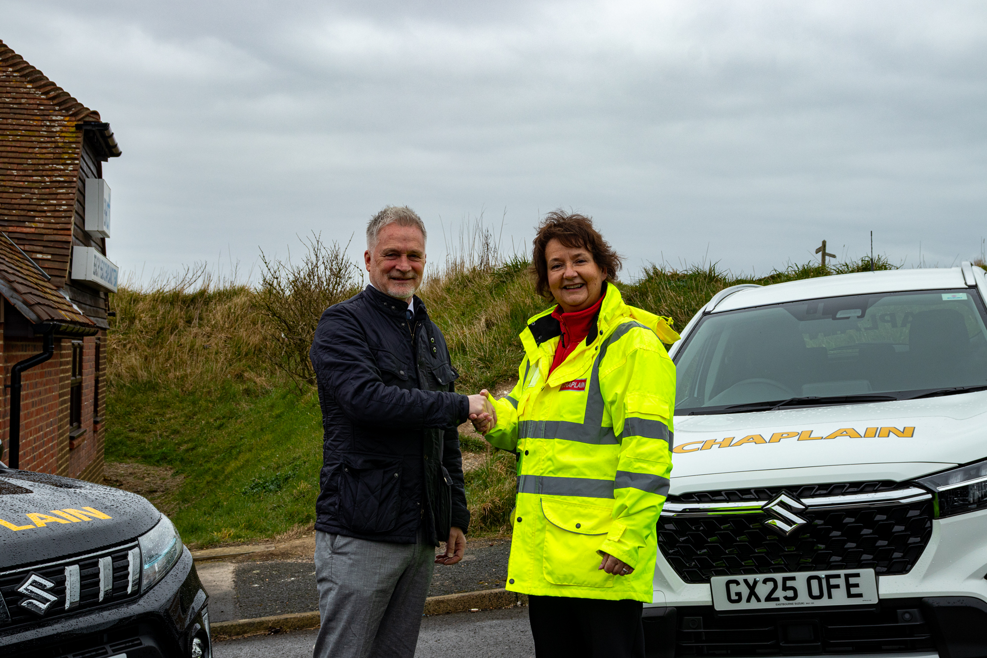 Mark (CEO of EMC) with Gerry (CEO of Beachy Head Chaplaincy Team)