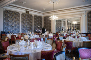 Getting the tables ready in the Garden Room Restaurant at The Grand Hotel