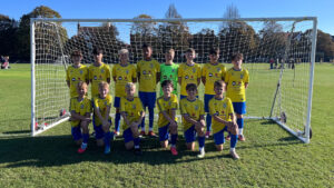 ETYFC U13 Blue team wearing their kit sponsored by EMC Eastbourne Suzuki for the 2026/27 season.